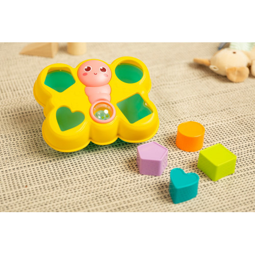 Edukačná vkladačka Motýľ, Toyz, žltá