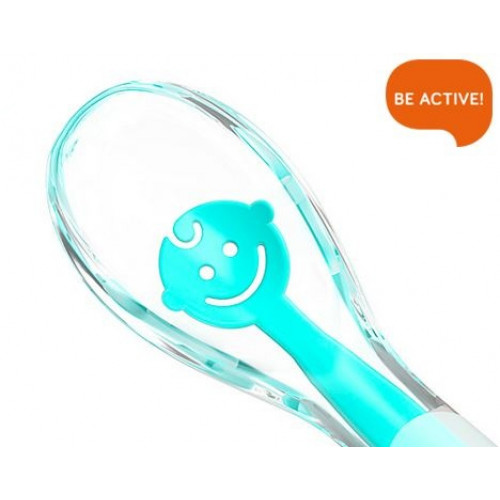 Silikónová lyžička mäkká - BABY´S SMILE - žltá/zelená