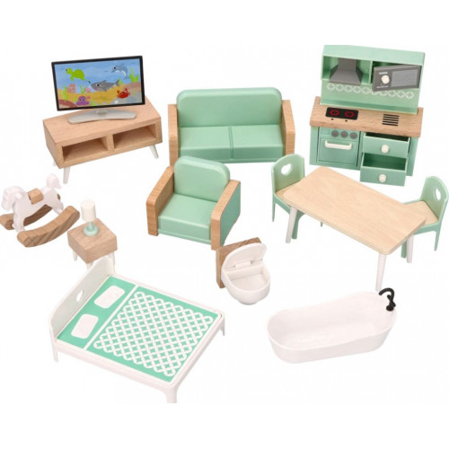 Drevený útulný domček pre bábiky - Adam Toys