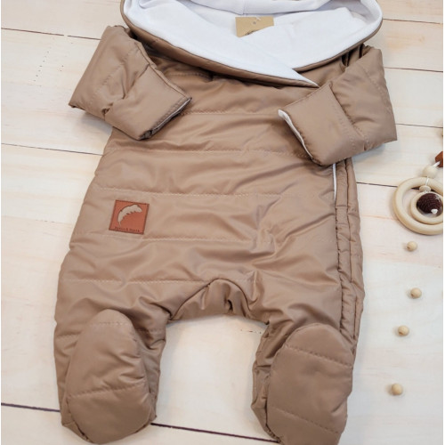 Zimná prešívaná kombinéza s bavlnenou podšívkou, Z&Z - hnedá, veľ. 62