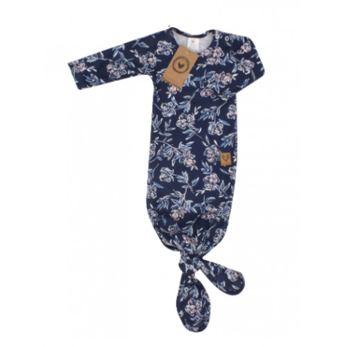 Z & Z Dojčenský rastúce bavlnený overal + čiapočka Kvety, granát