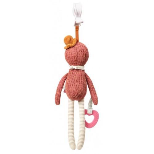 BabyOno Závesná hračka s klipom - Sloth Leon, pudrová, bežová