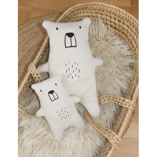 Maznáčik, dekoracia pre bábätká Z&Z Mini Bear 36 cm, biely