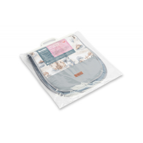 Vložka do kočíka, mušelín, Dráčik, modrý, jeans