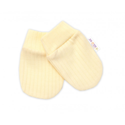 Baby Nellys 5-dielna rebrovaná súpravička do pôrodnice BOY, žltá, veľ. 68