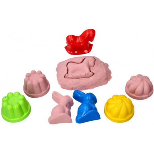 Kinetický piesok - púdrový - 2kg + mix formičiek zadarmo