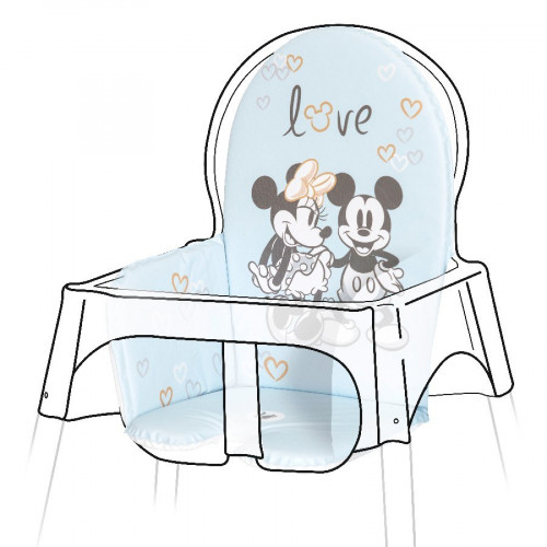 Vložka do jedálenskej stoličky Mickey Mouse, púdrovo ružová