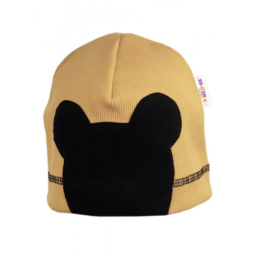 Baby Nellys Jarná čiapka Mouse, camel, veľ. 4/6 rokov