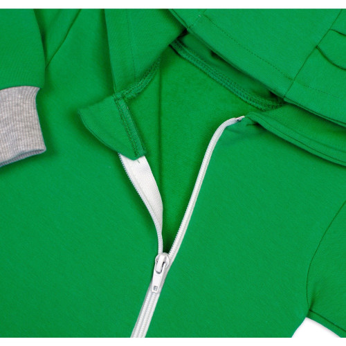 Rastúci teplákový overal pre bábätko, čiapky, topánky, 3D, Nature - zelený