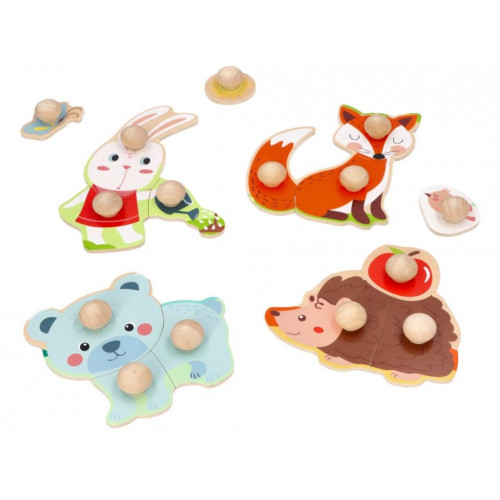 Drevené zábavné vkladacie puzzle 4 ročné obdobia