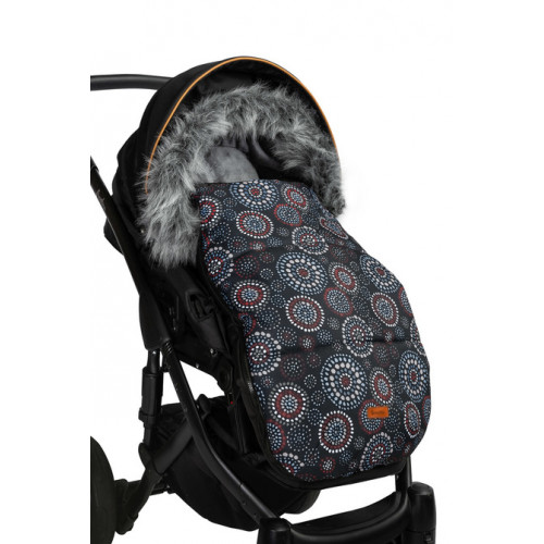 Prešívaný fusák s kožušinou SENSILLO OLAF ROZETA - čierny