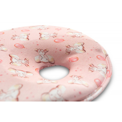 Ergonomický, tvarujúci vankúšik pre bábätko - Slony v ružovej