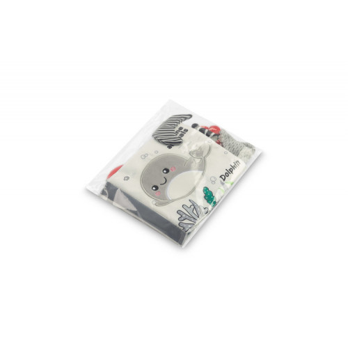 Kontrastná knižka pre bábätko black&white - Delfínik