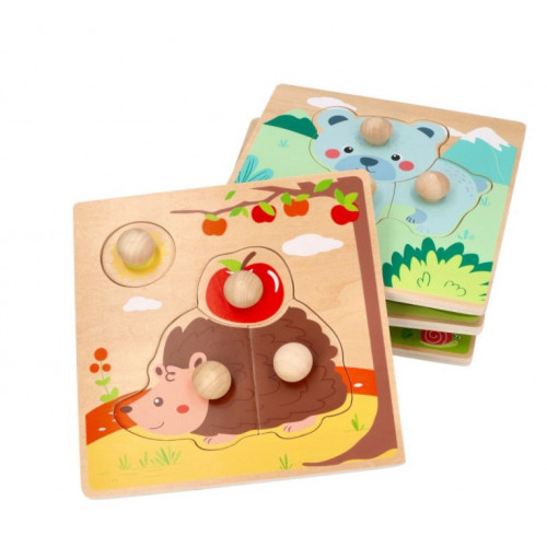 Drevené zábavné vkladacie puzzle 4 ročné obdobia
