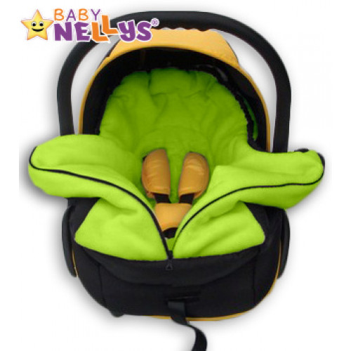 Fusak nielen do autosedačky Baby Nellys ® POLAR - zelený medvedík