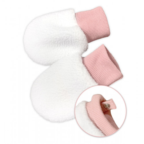 Bavlnený oteplený overálok s kapucňou, rukavičky, topánky, 3D sada Nature - koral, 62