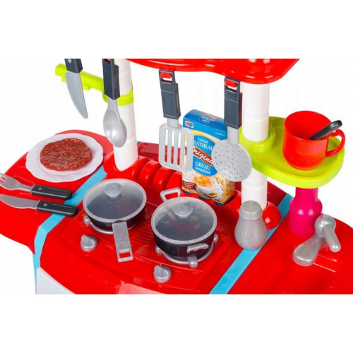 Wanyida Toys Detská kuchynka s príslušenstvom - červená/modrá