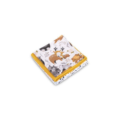 Mušelínové plienky 3 ks - sada rôznych veľkostí - Zvieratká