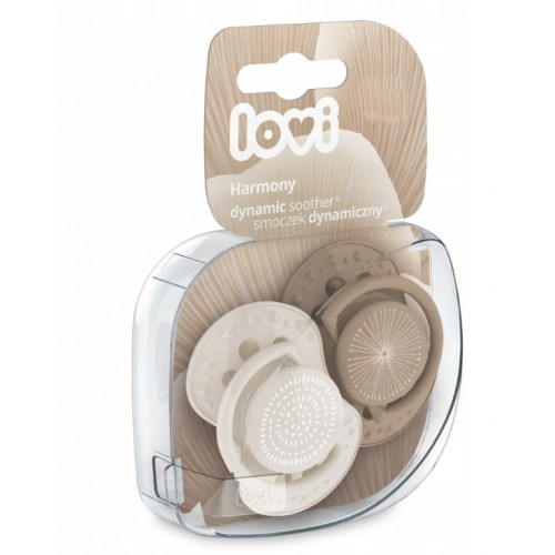 Lovi Silikónové dynamické cumlíky 3-6m, Harmony Girl - pudrová