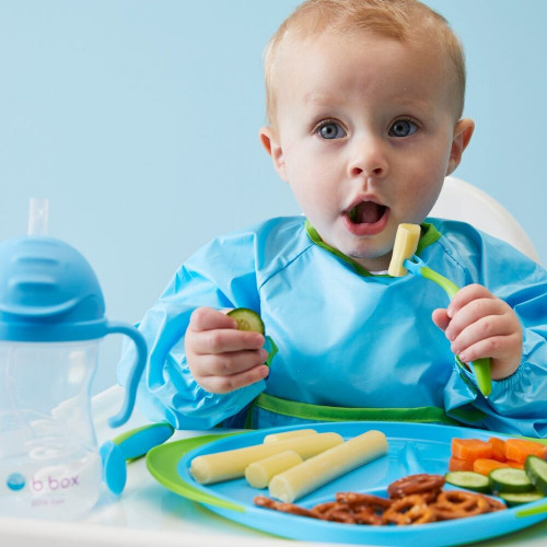 Detská jedálenská súprava Lux B.Box, modrá/zelená