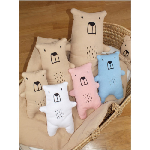 Maznáčik, dekoracia pre bábätká Z&Z Maxi Bear 46 cm, biely