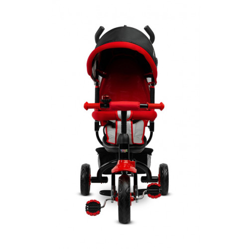 Detská trojkolka Timmy 3v1 s vodiacou tyčou, rastúca - červená
