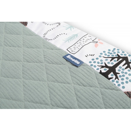 Mantinel do postieľky, mušelín, bavlna - Ježko Toník, zelený