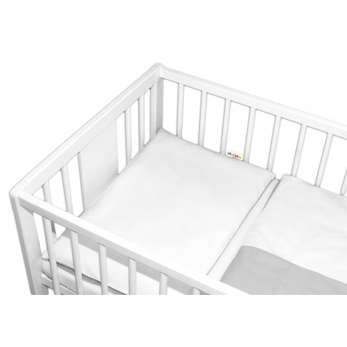 Baby Nellys Obliečky do postieľky Baby Stars - sivé, veľ. 135x100 cm