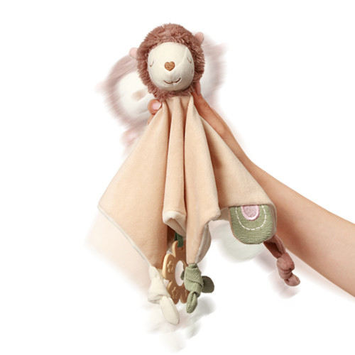 Plyšová hračka/prítulníček LAMA LUNA držiakom na cumlík, béžová