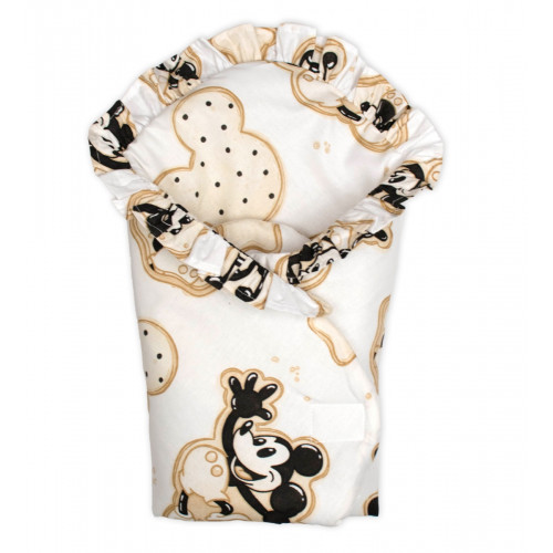 Sada pre bábiku 3D - zavinovačka, perinka a vankúšik, Myška retro