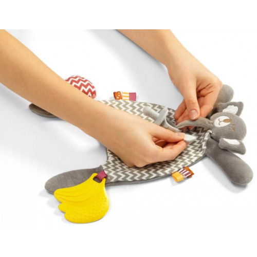 BabyOno Prítulníček s pútkom na cumlík - Skinny Mate Saul, sivá