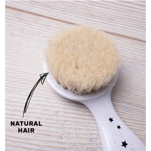 Minene Hrebienok s kefou na vlasy - biely