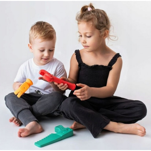 Gumové mäkké náradie Hencz Toys, pastelové - 3 ks