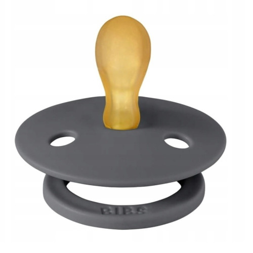 Kaučukový cumlík BIBS symetrický, 0 - 6 m, grafitový