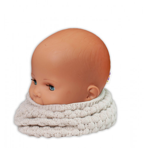 BABY NELLYS Pletený nákrčník / komínok - ecru