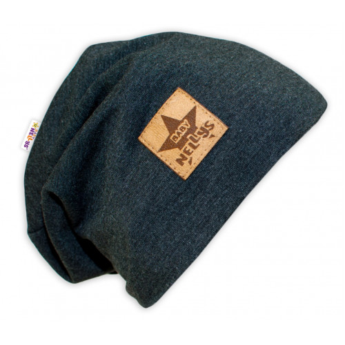 Bavlnená čiapočka Baby Nellys ® - grafit, vel. 92/98