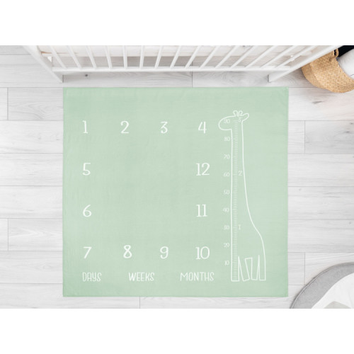 Míľniková mušelínová plienka/dečka 120x120 cm Boho Sensillo, mätová