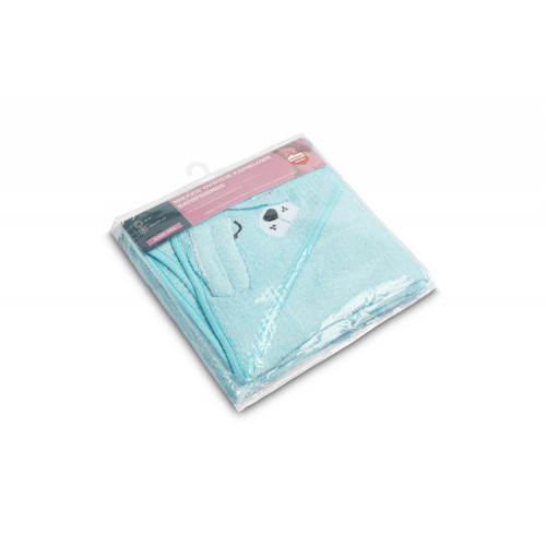 Detská osuška 100x100cm, froté bavlna, Psík - modrá, tyrkys