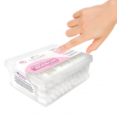 Vatové tyčinky na čistenie nosa, uší a pupku, 60 ks