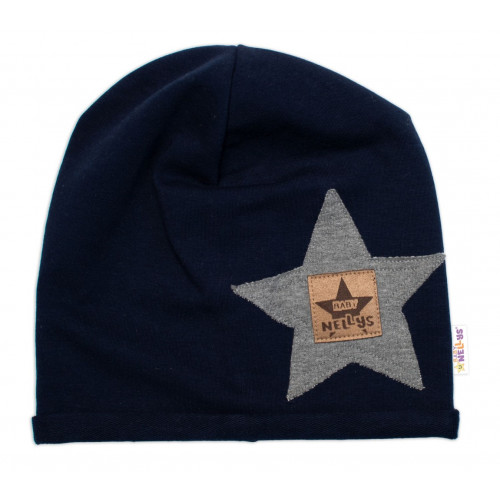 Detská čiapka bavlna, Baby Star, Baby Nellys, granát, veľ. 104/134