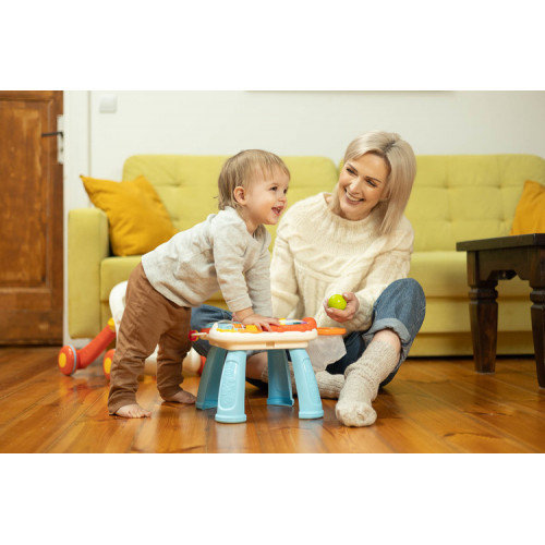 Detské interaktívne chodítko, stolček s príslušenstvom 2v1, TOYZ, ružové