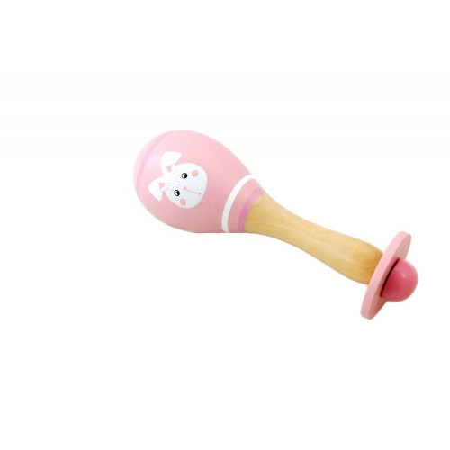 Adam Toys Drevená rumba gule králiček - ružová