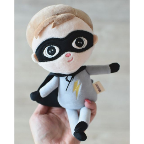 Mini handrová bábika Metoo Super Boy  - sivá, 22cm