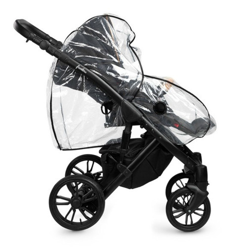 Pláštenka na kočík s prekladacou rukoväťou, transparentná