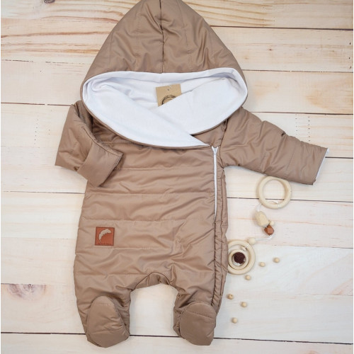 Zimná prešívaná kombinéza s bavlnenou podšívkou, Z&Z - hnedá, veľ. 62