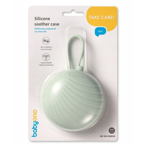 Silikónové puzdro na 2 cumlíky - zelená