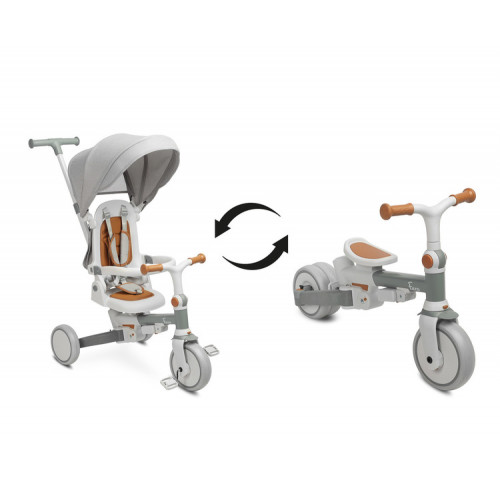 Detská trojkolka 3v1 Faro - šedá