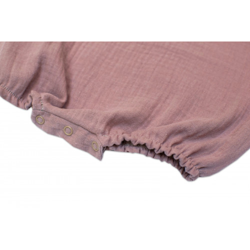 Body s nohavičkami, mušelín, s čipkou - hnedoružová, veľ. 74