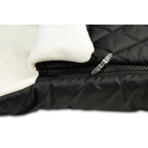 Prešívaný fusak, polar, 95x40cm - čierny