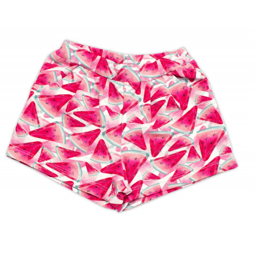 Dievčenské kraťasy s vreckami, bavlna Melóny, Mrofi, ružové, veľ. 86